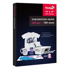 Koala 120g Sublimation Paper 13x19 120 Sheets Inkjet Heat Transfer Cotton Poly