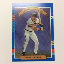 1991 Donruss - Diamond Kings 3 Yellow Stripes on Right #4 Barry Bonds