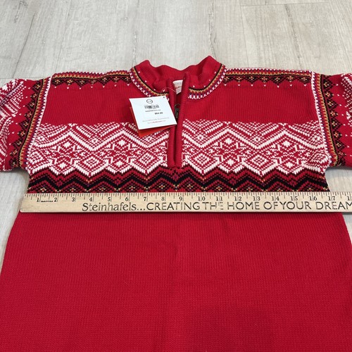 New Hanna Anderson Girls 12 Red Holiday Alpine Nordic Ski Sweater Size 12 150 CM - Picture 6 of 9