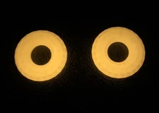 Orange Glow in the Dark lanyard bead Keychain Paracord bead, 2 Pack, USA Made