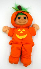 Russ Berrie Troll Kidz Punkin Pumpkin Halloween Costume 12" Plush Doll Vintage