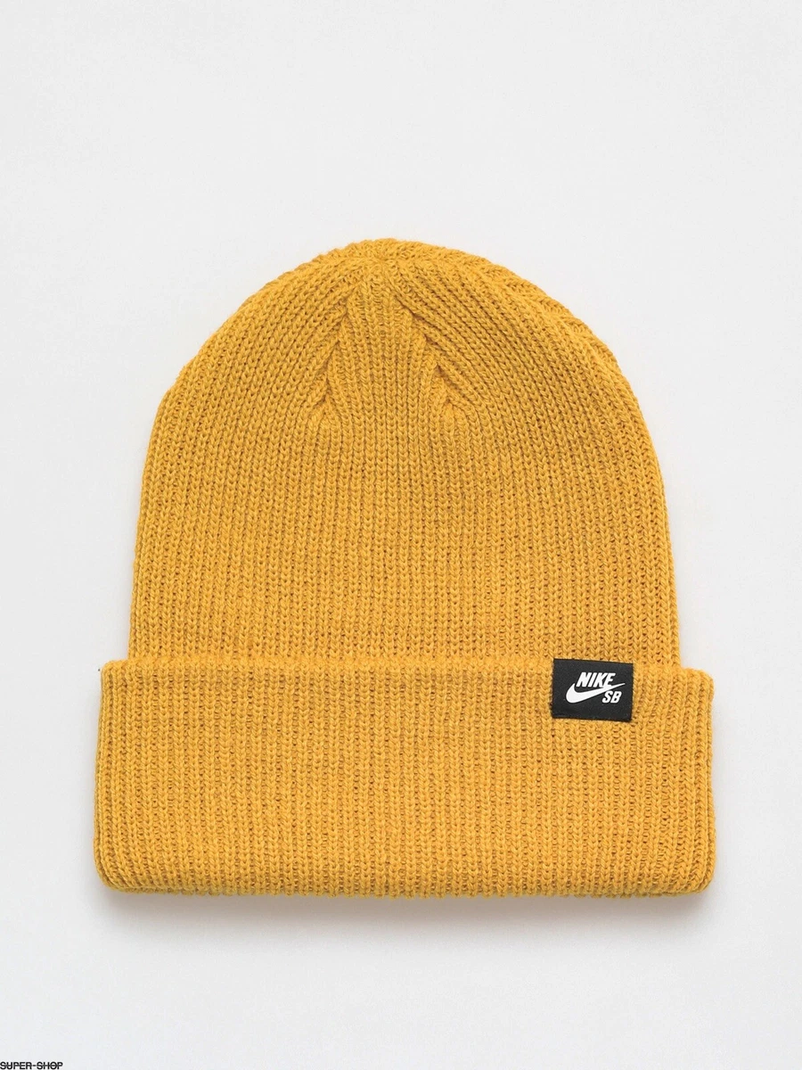 Nike SB Fisherman Beanie Adult Unisex Yellow Pollen One Size DJ6044 713 NWT