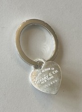 TIFFANY  CO. - STERLING SILVER " RETURN TO TIFFANY  Co. HEART KEYCHAIN