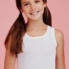 6 girls Ellepi wide shoulder tank tops in pure cotton jersey art 8227
