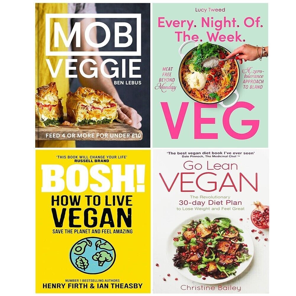 Every Night of Week Veg,BOSH! How to Live,MOB Veggie, Go Lean Vegan 4 Books Set