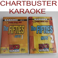 CHARTBUSTER THE FIFTIES VOL-1+2 KARAOKE CD+G 6 DISC NEW WITH SONG LIST