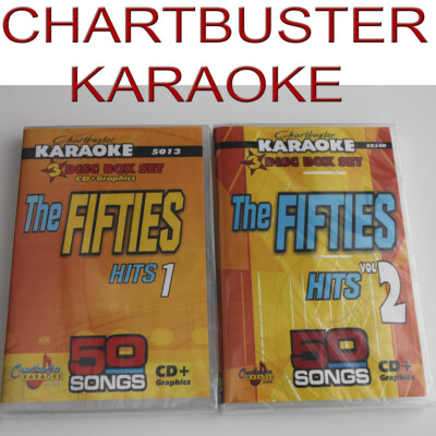 CHARTBUSTER THE FIFTIES VOL-1+2 KARAOKE CD+G 6 DISC NEW WITH SONG LIST
