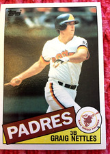 Padres Graig Nettles #35  MLB Vintage Baseball Card Ships Free