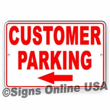 Customer Parking Arrow Left Metal Sign Or Decal 6 SIZES business only towed