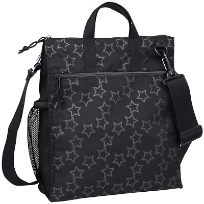 Lassig Casual Buggy Diaper Bag Reflective Star Black with Stroller Hooks