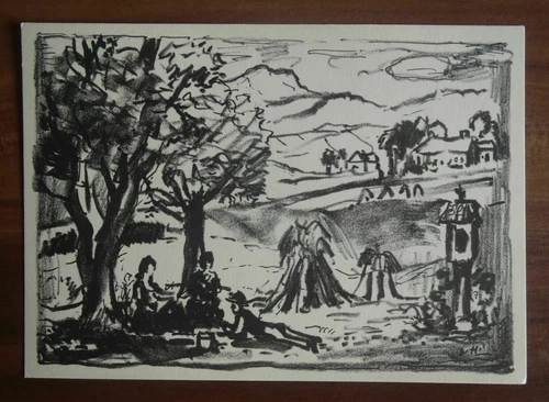 Ernst Huber (Wien 1896-1960) -- originale Lithografie - monogrammiert