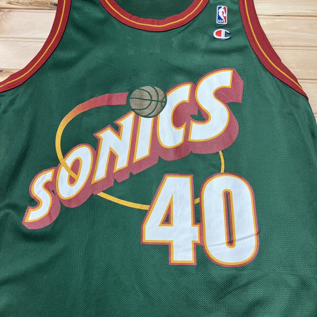 Vintage Shawn Kemp #40 Champion Seattle Super Sonics NBA