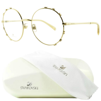 NEW Swarovski SK5380 030 Gold Round Designer Italian Optical Frame Eyeglasses