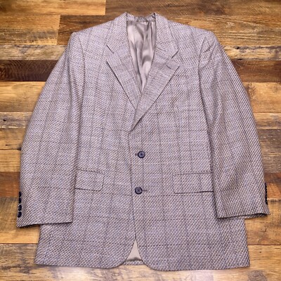 Vintage Christian Dior Sport Coat 40R Gray Wool Blazer