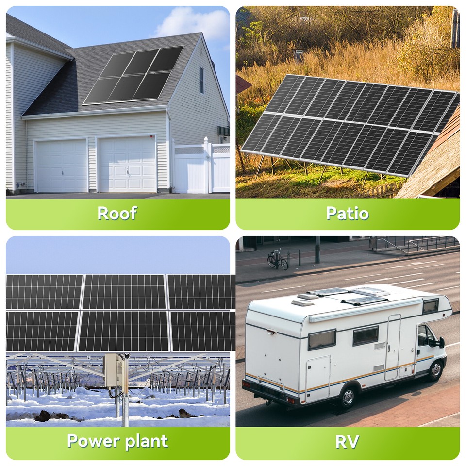 Pv Rv 12V 200W Solar Panel Home Battery Power Solar System Off-Grid RV PV ...