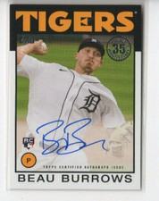 2021 Topps Beau Burrows AUTO 35th Anniversary ROOKIE TIGERS