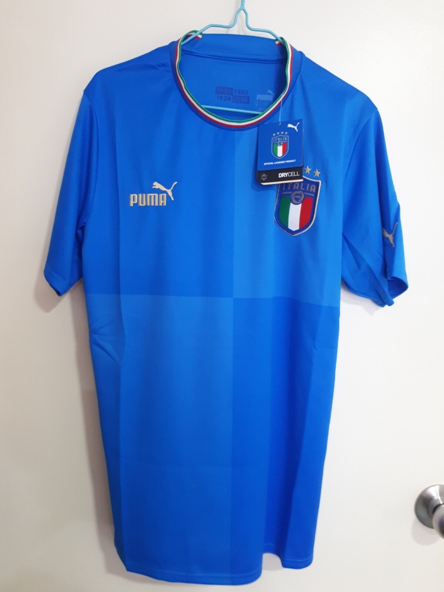 PUMA イタリア代表ユニフォームDRYCELL Puma Italy Italia Home Soccer Jersey 2022/23 Men's Medium Blue NEW