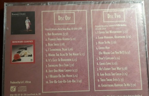 ROSEMARY CLOONEY -FROM BING TO BILLIE *2 CD BRAND NEW SEALED NUOVO SIGILLATO - Foto 2 di 3