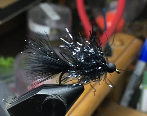 (6) Tungsten Bead Shrimp Pink UV Estaz Monster Egg Flies For Steelhead/Salmon - Picture 3 of 7