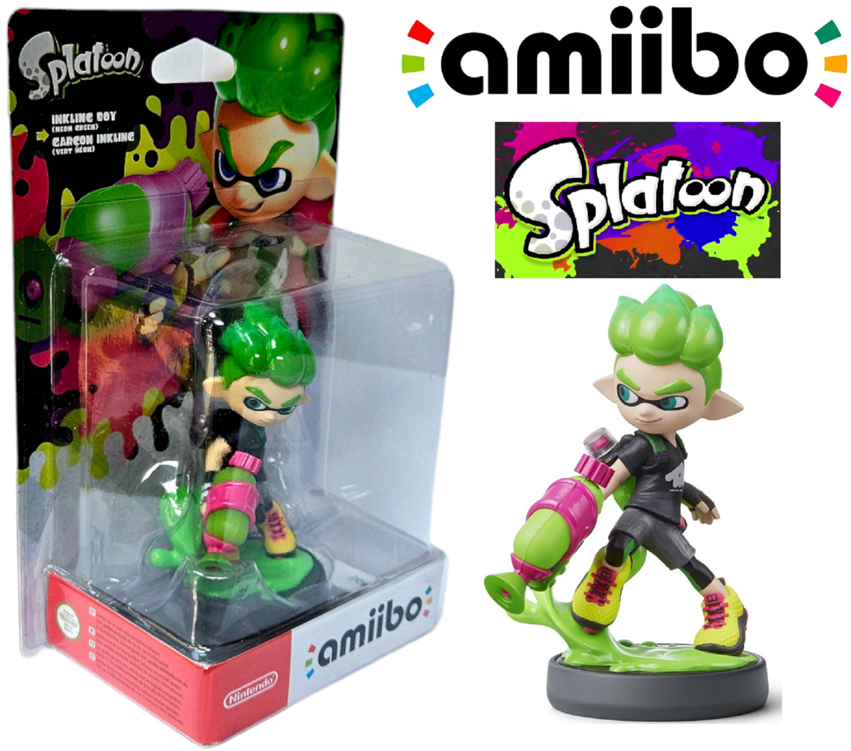 Nintendo amiibo Splatoon Inkling garçon (vert fluo) (3DS, Switch, Wii U