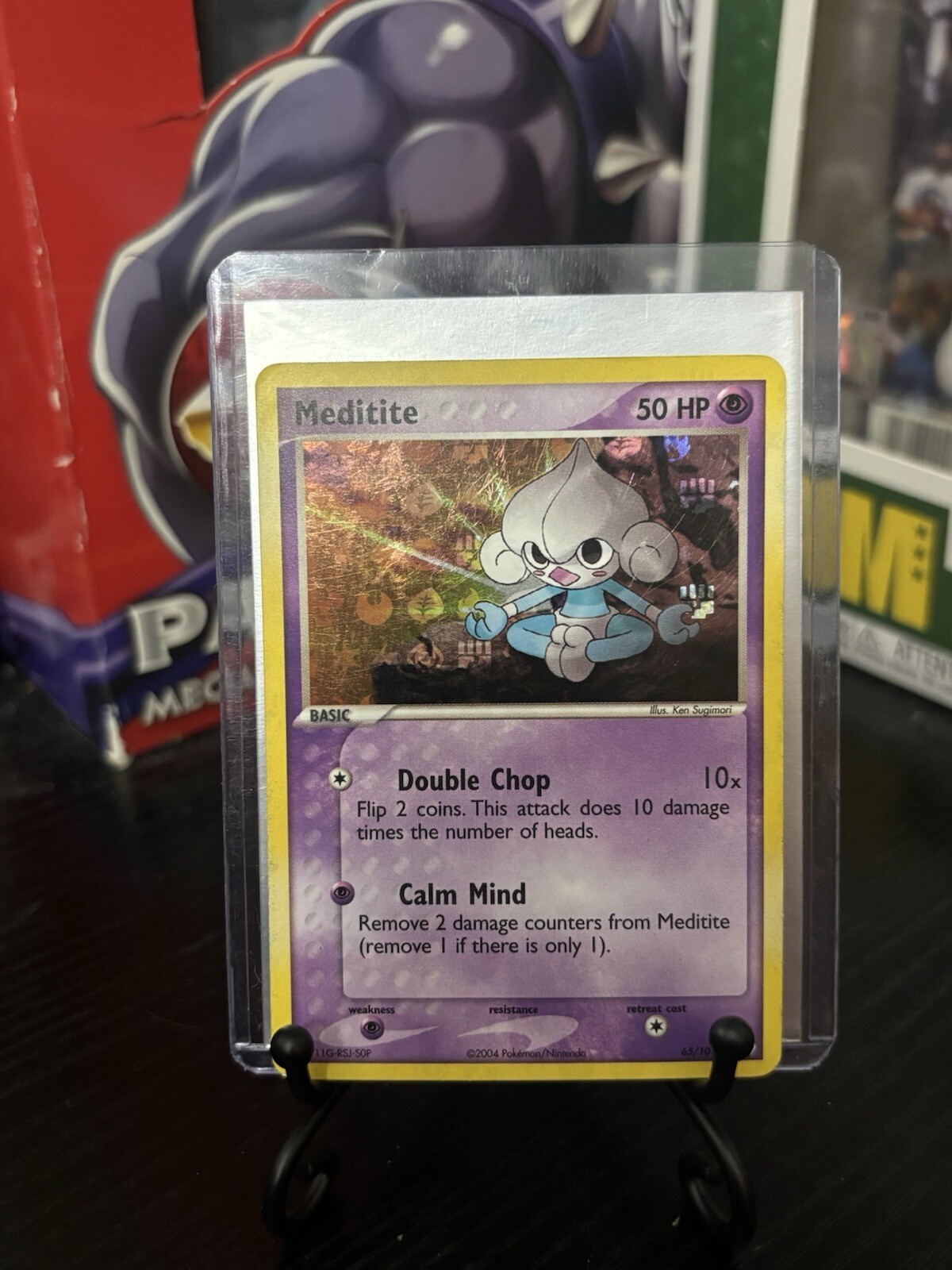 Pokemon TCG Hidden Legends - Meditite 65/101 -  Holo Card