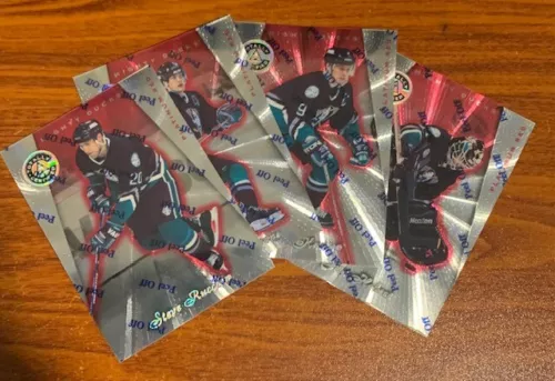 1997/98 Totally Pinnacle Certified Platinum Red Ducks of Anaheim 4 Card Set