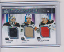2019 2019-20 UPPER DECK PREMIER GIBSON GETZLAF SILFVERBERG TRIOS JERSEY /49 DUCK
