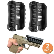 2-Pack Fast Draw Gun Magnet Mount,Holster,Concealed in Cabinet,Car,Cashier,Table