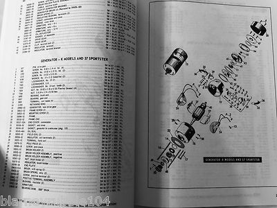 Harley Parts Manual Catalog Book 1954 to 1966 K-Model & Sportster