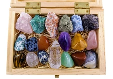 19 pcs Crystal Kit-Raw and Tumbled Healing Set
