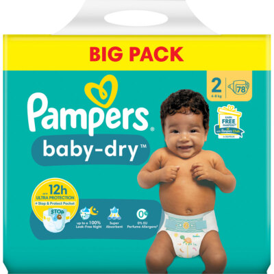 Pampers Baby Dry Mini 4-8kg Gr.2 78 Stück