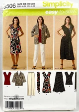 2008 Simplicity Sewing Pattern 3506 Womens Separates 5 Pieces Size 20-28 11906