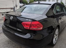 REAR TRUNK SPOILER Lip PAINTED BLACK - ULTRA LIGHT BLOW MOLDED - VW USA PASSAT