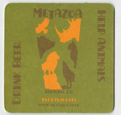 Metazoa Brewing Co  Beer Coaster Indianapolis IN