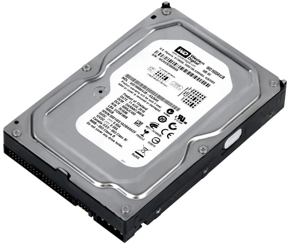 Disk WD Av WD1600AVJB 160GB 7200U/Min 8MB Cache Ata Ide Pata 3.5'' Pollici - Immagine 2 di 3