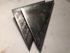 6" Steel Gussets, Lot of 2, 3/8" Steel, Weld Gusset, A36 Steel, Triangle