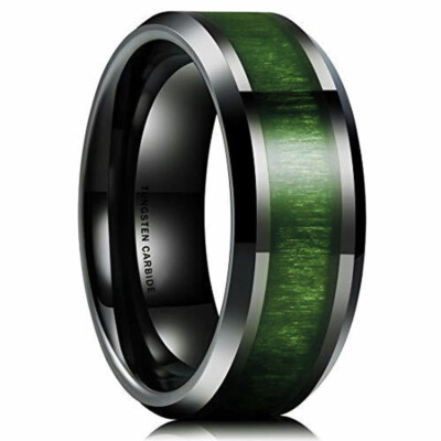 Wedding Rings For Men or 8mm Black Tungsten