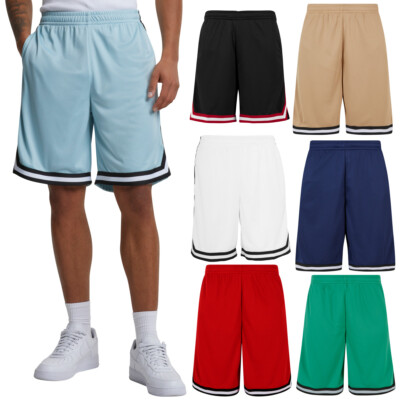 Urban Classics Stripes Mesh Shorts Kurze Hose Basketballshorts Sporthose Herren