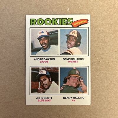 1977 Topps Baseball Rookie Outfielders Dawson Richards Scott Walling Card #473