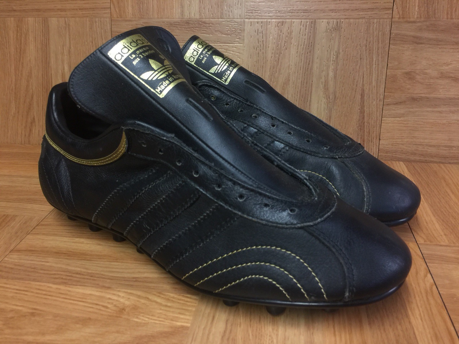 RARE🔥 Adidas Made In Romania Soccer Cleats Black Pre… Gem