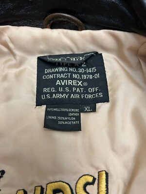 ✰ SACK TIME Nose Art ✰ AVIREX Replica A-2 Leather Flight