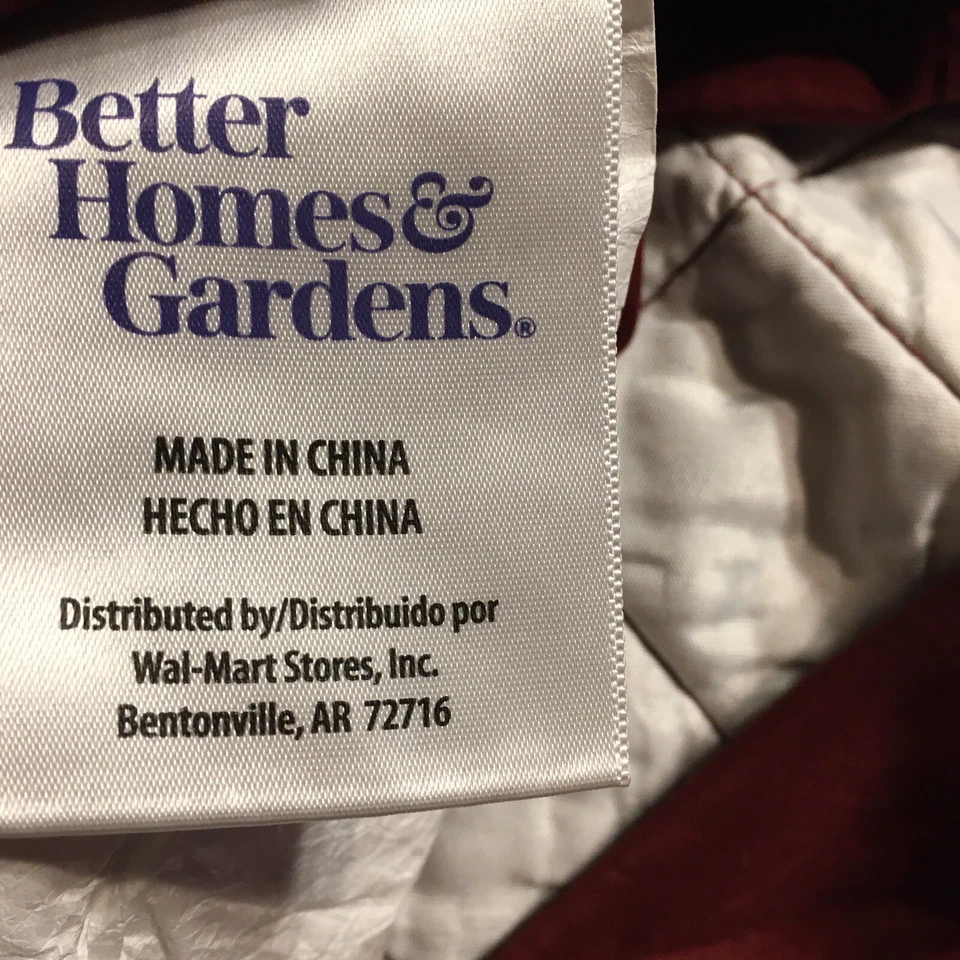 Better Homes And Gardens Euro Sham 26 x 26 vino rosa acolchado terciopelo suave 1 farsa Foto 3 de 4