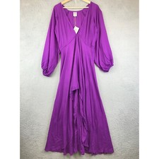 New Bali Elf Dress Short Sleeve Flowy Boho Batik Maxi size M