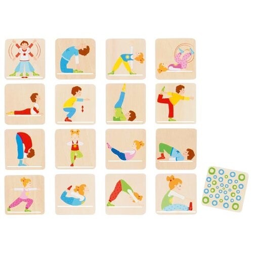Mémo Gymnastique en bois 32 éléments pour des après-midis en famille