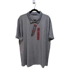Members Mark NWT Men's Size XL Gray Pique Stretch Cotton Classic Fit Polo Shirt
