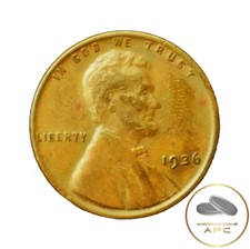 1936 Lincoln Wheat Cent Almost Uncirculated Red Brown