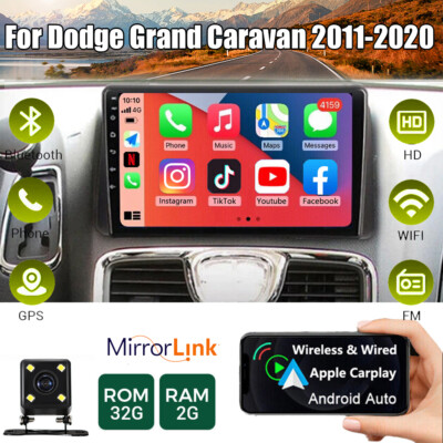Fit For Carplay Stereo Radio GPS NAVI For Dodge Grand Caravan 2011-20 Head Unit