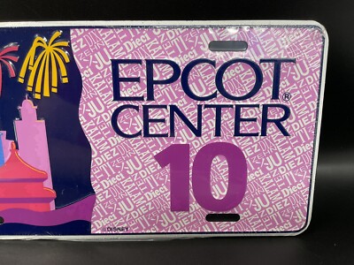 EPCOT CENTER WALT DISNEY WORLD license plate 10th Anniversary