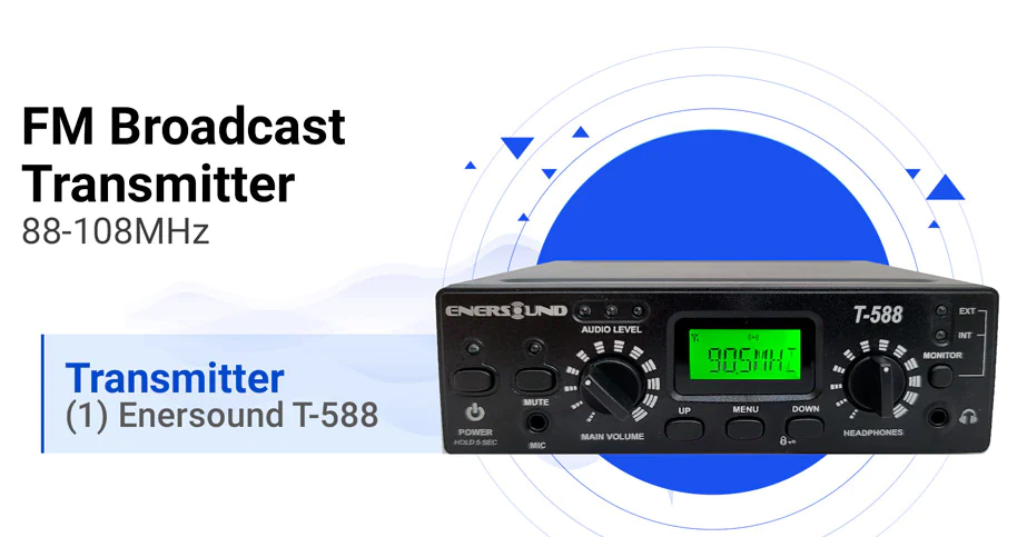Enersound T-588 2-Watt Stereo FM Broadcast Transmitter (88-108MHz