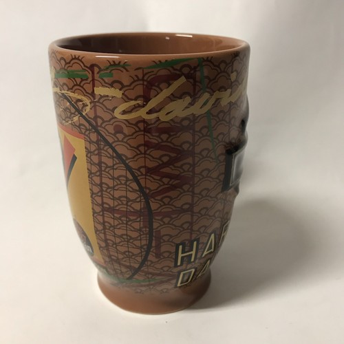 Taza de alivio de cerámica Harley Davidson entonces ahora marrón negra con licencia oficial - Imagen 2 de 6
